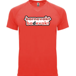 T-skjorte, Sikkerhets-kampanje, korallrød