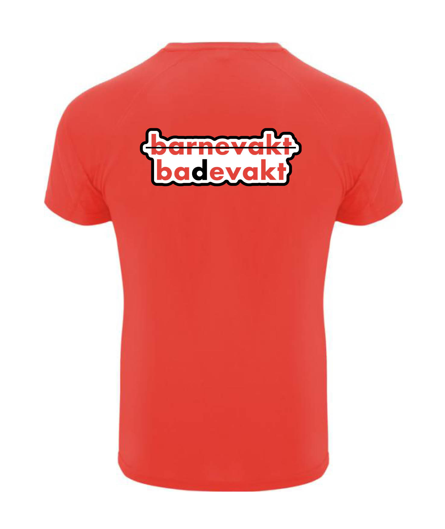 T-skjorte, Sikkerhets-kampanje, korallrød - Bilde 2